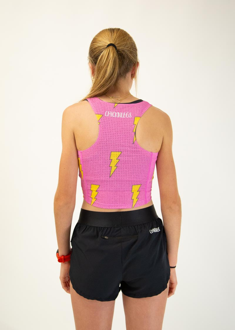 Pink Bolts PWR Crop Top