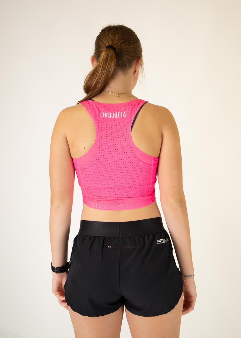 Neon Pink PWR Crop Top